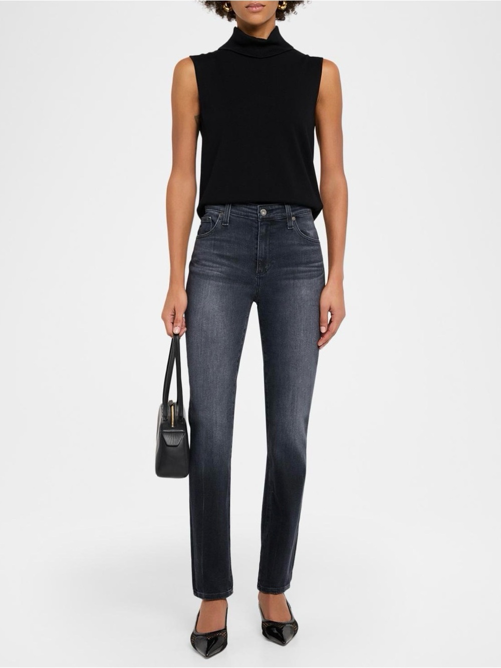 AG Jeans Mari Mid-Rise Slim Straight Jeans Size 27